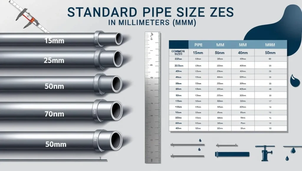 pipe size in mm