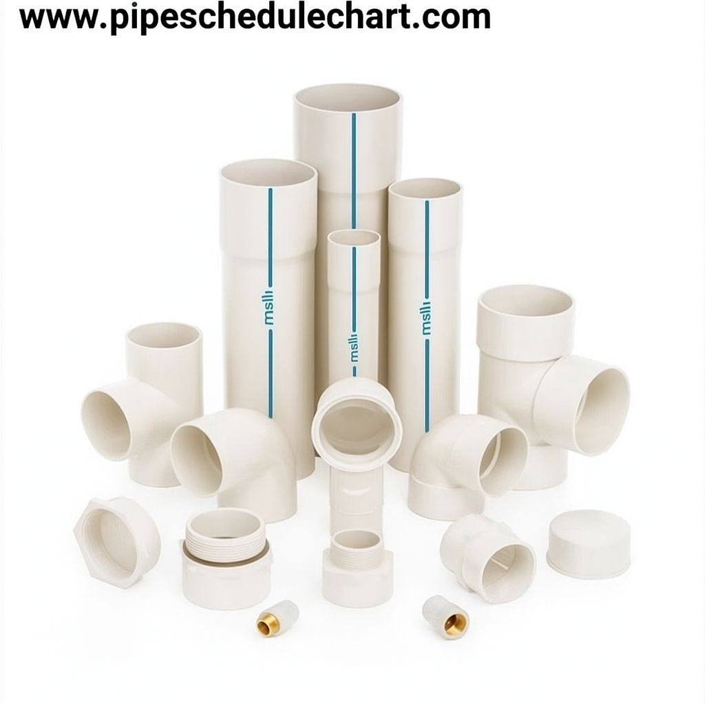 PVC Pipe size Chart